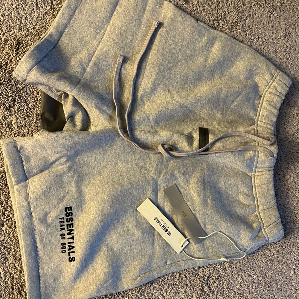 Fear of God Essentials Gray Athletic Shorts
